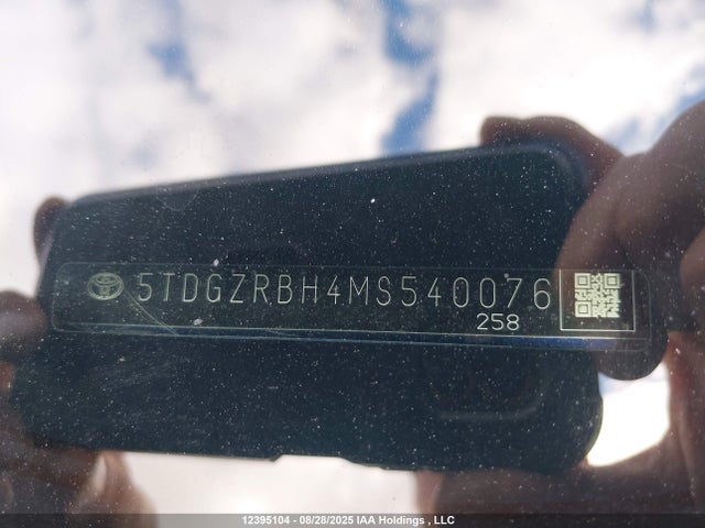 5TDGZRBH4MS540076 Toyota 2gr-fks