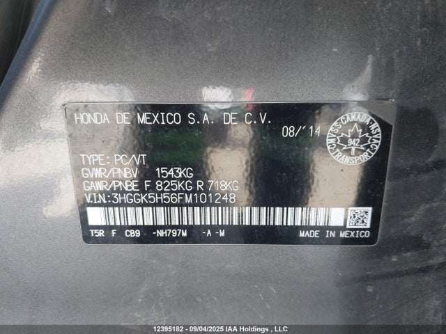 3HGGK5H56FM101248 Honda l15b1