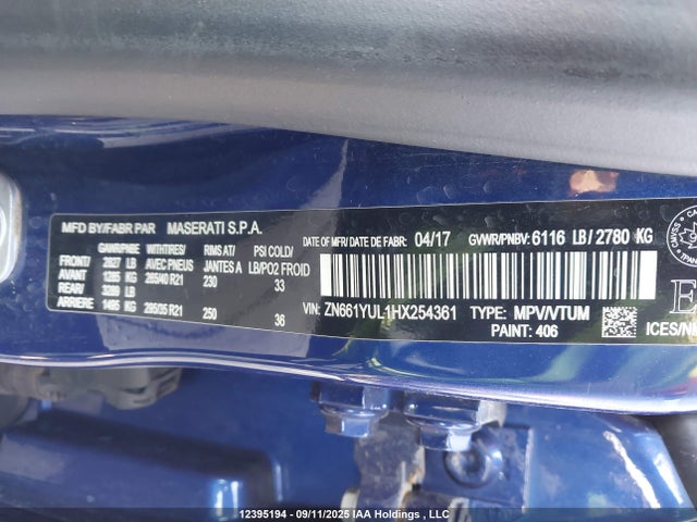 ZN661YUL1HX254361 Maserati m156e