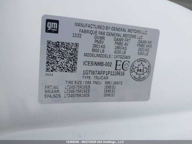 1GTW7AFP1P1119616 GMC lv1