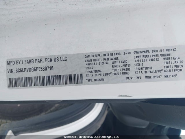 3C6LRVDG6PE530716 RAM Promaster 2500