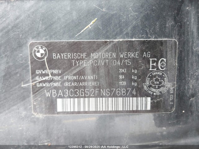 BMW 2015 2015 WBA3C3G52FNS76874 Image 18