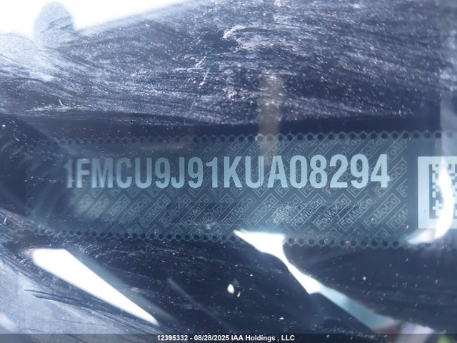 1FMCU9J91KUA08294 Ford 2019