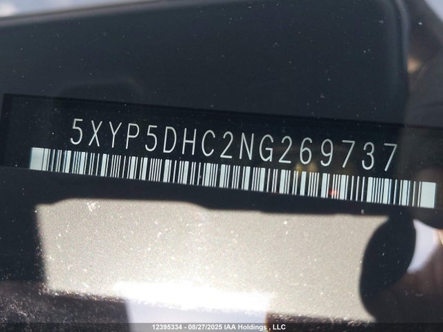 5XYP5DHC2NG269737 KIA gdi lambda-ii
