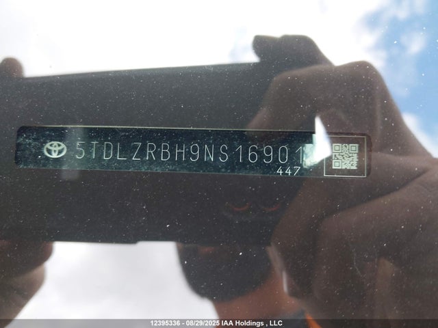 5TDLZRBH9NS169013 Toyota 2gr-fks