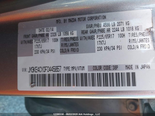 JM3KE4CY0F0445857 Mazda py