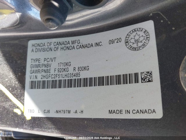 2HGFC2F51LH035485 Honda k20c2