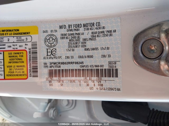 3FMCR9B62RRF08245 Ford dragon