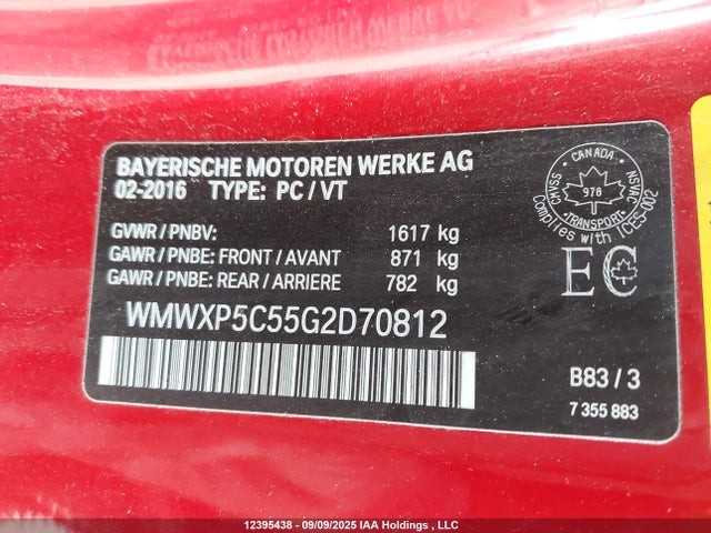 WMWXP5C55G2D70812 Mini Hardtop