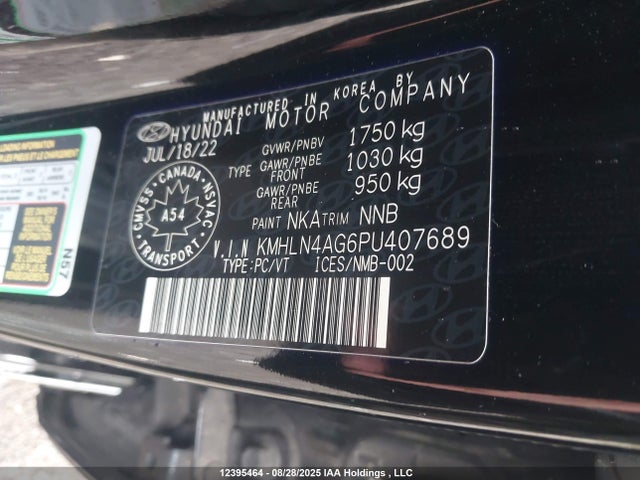 KMHLN4AG6PU407689 Hyundai mpi nu pe
