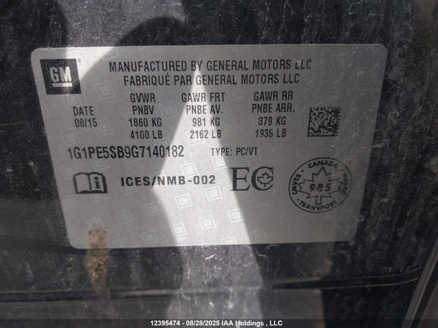 1G1PE5SB9G7140182 Chevrolet luv - vvt, alum, e85 max