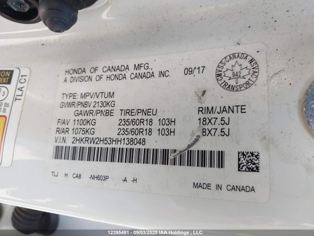 2HKRW2H53HH138048 Honda l15be