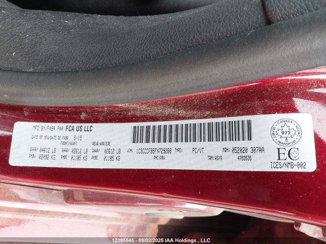 1C3CCCFB5FN729268 Chrysler 2015