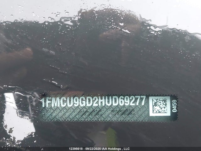 Aukcja sprzedaży 2017 Ford Escape, vin: 1FMCU9GD2HUD69277, numer aukcji: 12395618