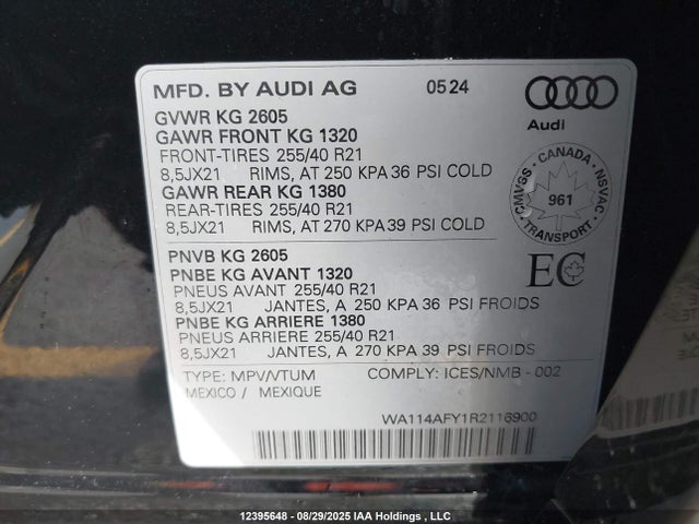 WA114AFY1R2116900 Audi (3.0t) Tfsi