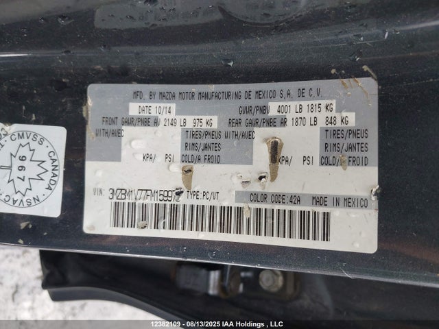 3MZBM1V77FM159979 Mazda pe