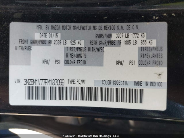 3MZBM1V77FM187099 Mazda pe