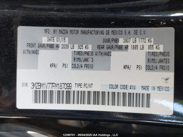 3MZBM1V77FM187099 Mazda pe
