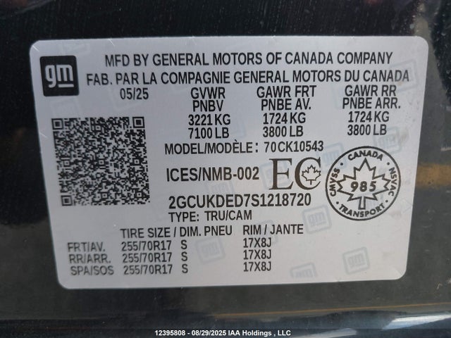 2GCUKDED7S1218720 Chevrolet l84