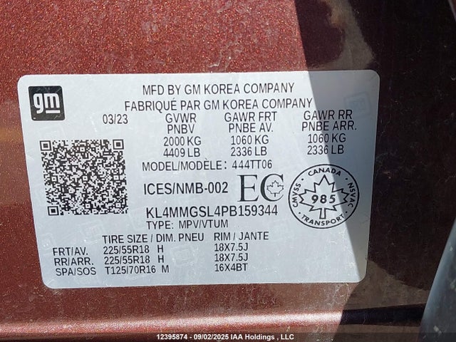 KL4MMGSL4PB159344 Buick l3t