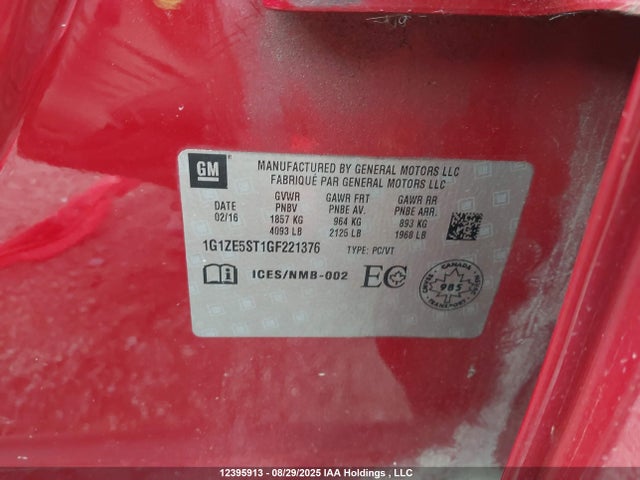 1G1ZE5ST1GF221376 Chevrolet lfv - di: direct injection, vvt, gen1 gmna