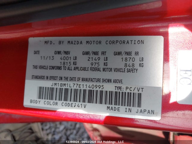 JM1BM1L77E1140995 Mazda Mazda3 Gs-sky