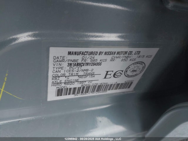 3N1AB8CV7RY284866 Nissan Sentra