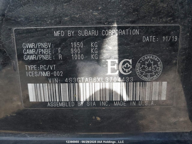 4S3GTAB6XL3704433 Subaru Impreza