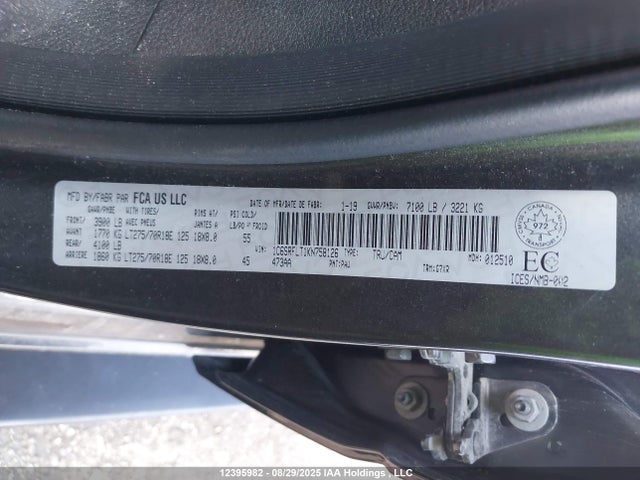 RAM 1500 2019 1C6SRFLT1KN758126 Image 18