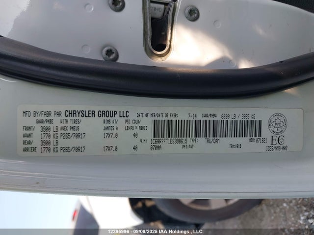 RAM 1500 2014 1C6RR7FT1ES398619 Image 9