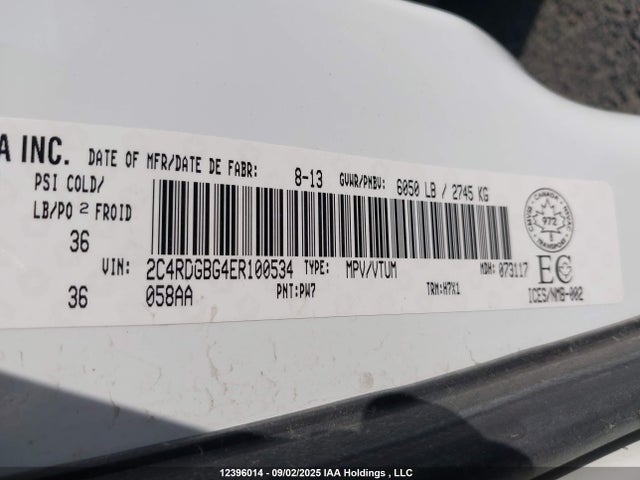 Dodge Grand Caravan 2014 2C4RDGBG4ER100534 Image 9