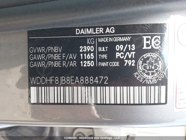 WDDHF8JB8EA888472 Mercedes-Benz E-Class