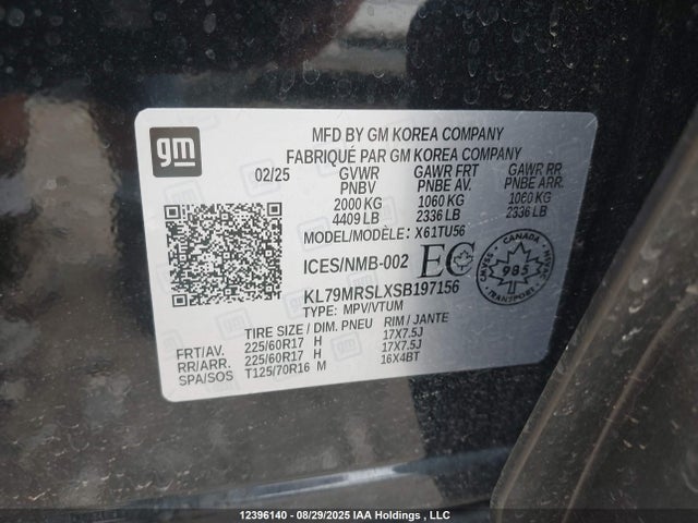 KL79MRSLXSB197156 Chevrolet l3t