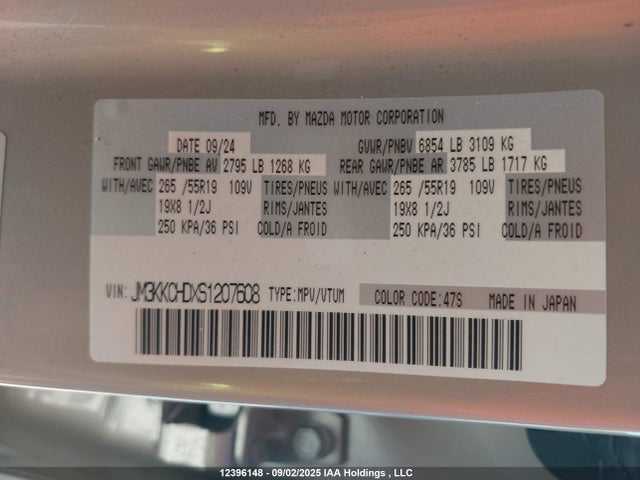 Mazda h3 standard power 2025 JM3KKCHDXS1207608 Image 9