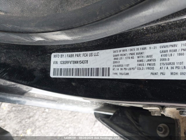 RAM 1500 2022 1C6SRFVT8NN154378 Image 9
