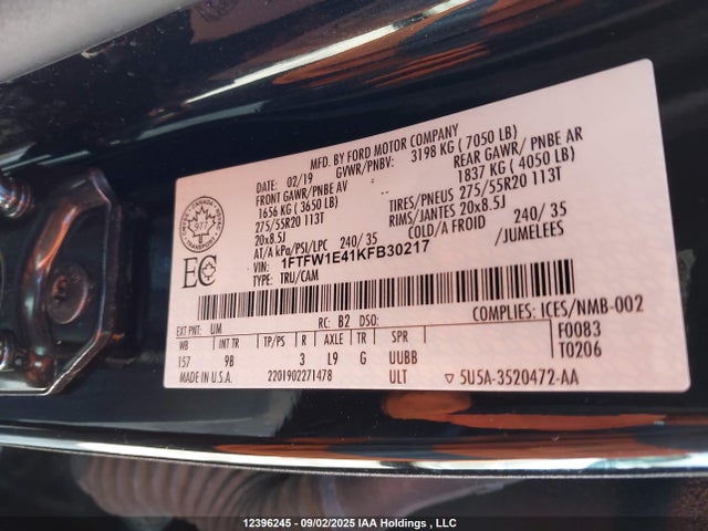 1FTFW1E41KFB30217 Ford gtdi