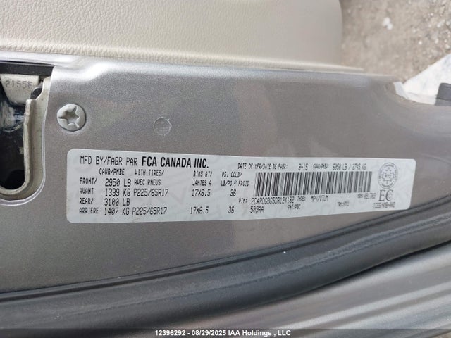 Dodge 2016 2016 2C4RDGBG5GR124182 Image 9