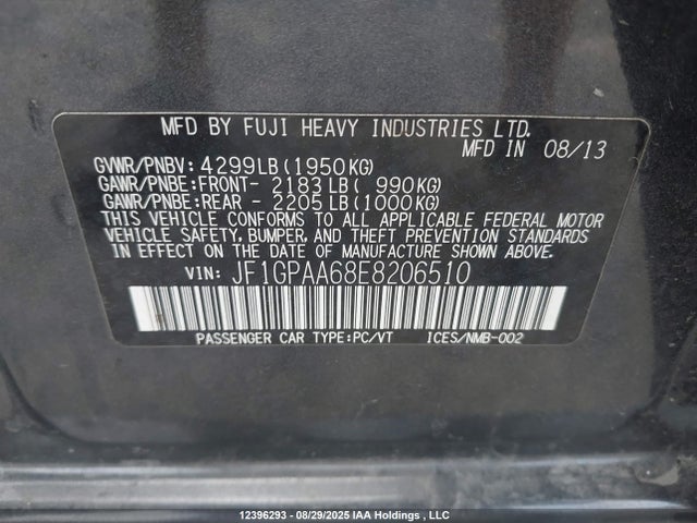 Subaru Impreza 2014 JF1GPAA68E8206510 Image 9