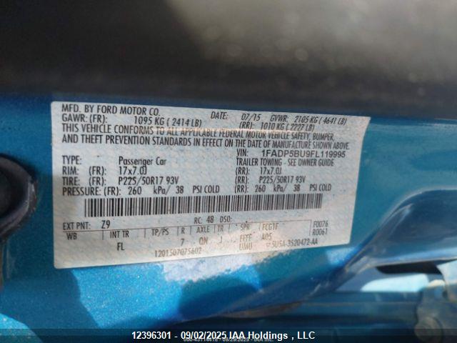 Ford 2015 2015 1FADP5BU9FL119995 Image 10