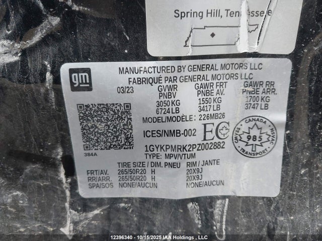 1GYKPMRK2PZ002882 Cadillac X0d + Ec6, 12-mod
