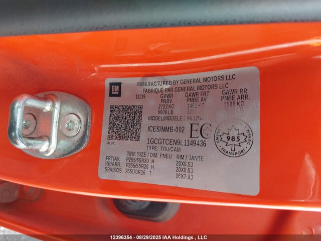 1GCGTCEN9L1149436 Chevrolet lg2 - di: direct injection, vvt: variable valve timing, alum, var2, gen2