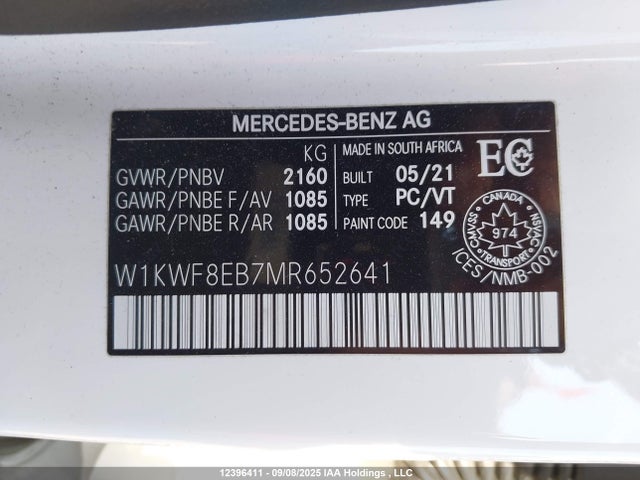 W1KWF8EB7MR652641 Mercedes-Benz m264
