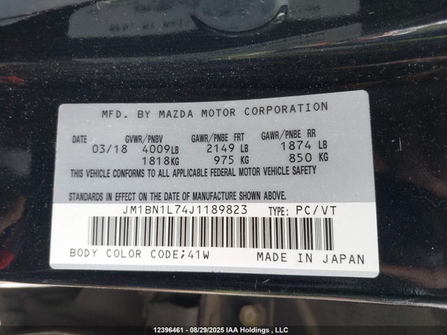 JM1BN1L74J1189823 Mazda pe