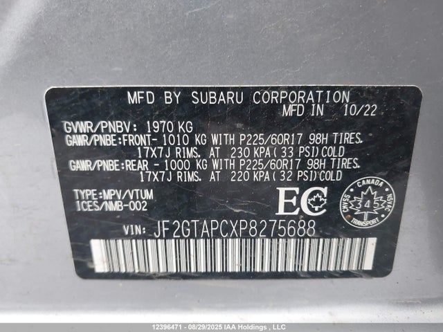 JF2GTAPCXP8275688 Subaru na