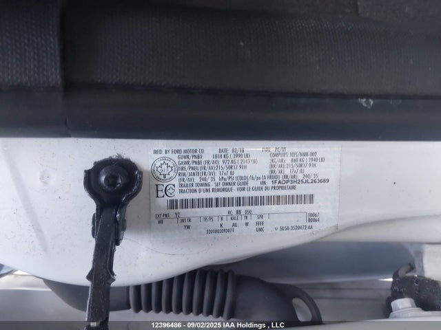 1FADP3H25JL263689 Ford 2.0l gdi