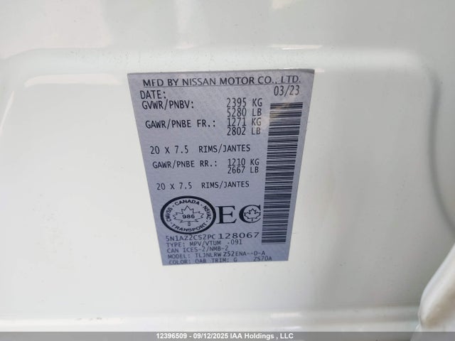 Nissan Murano 2023 5N1AZ2CS2PC128067 Image 9