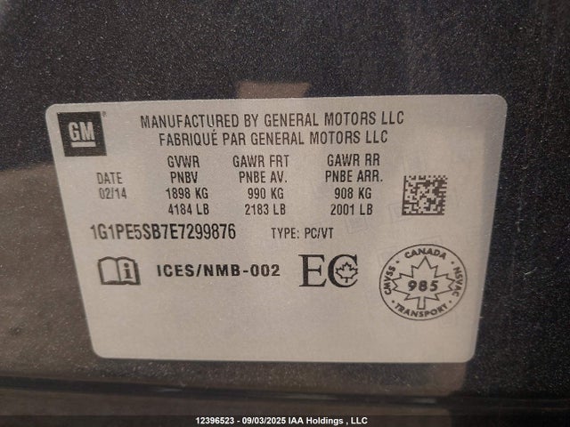 1G1PE5SB7E7299876 Chevrolet LUV