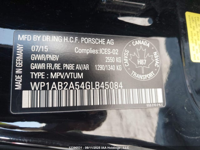 Porsche Macan 2016 WP1AB2A54GLB45084 Image 9