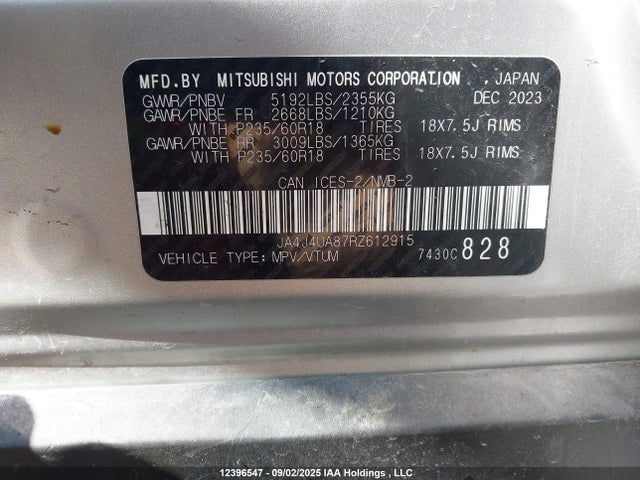 JA4J4UA87RZ612915 Mitsubishi Outlander