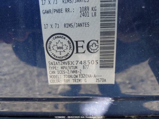 5N1AT2MV8JC748505 Nissan 2018